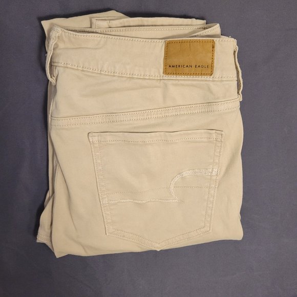 AMERICAN EAGLE WOMENS TAN SUPER STRETCH TAN JEGGINGS SIZE 10 X-LONG - Picture 7 of 11
